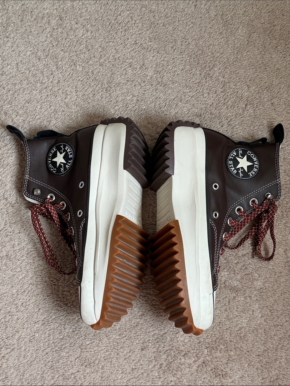 Converse Run Star Hike High-Top Sneakers - Brown/White - Picture 2 of 8